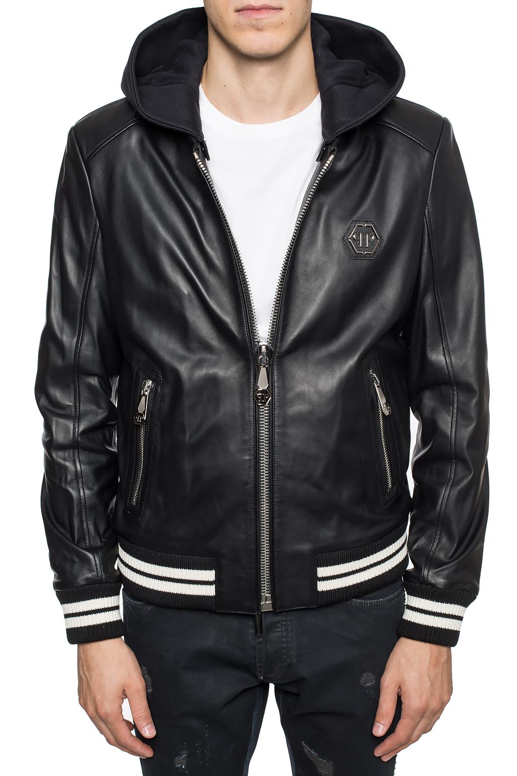 Philipp plein 2024 leather bomber